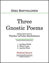 Three Gnostic Poems SATB choral sheet music cover